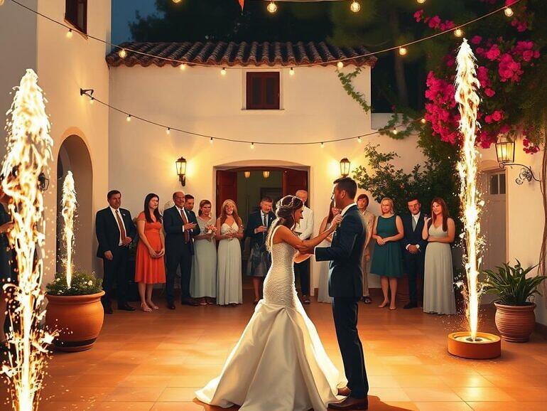 Efectos especiales para bodas: chispas frías, confeti y drones que marcan 2026